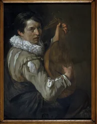 The Lute Player (olja på koppar)