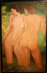 Sisters bathing, ca 1940 (olja på duk)