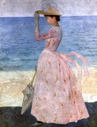 Kvinna med paraplyet, 1900