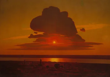 Röd solnedgång på Dnepr, 1905-8.