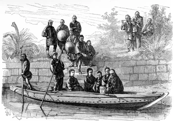 Japanska människor och kostymer, 1895.
