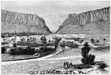 El-Kantara Gorge, Tunisien, 1895.
