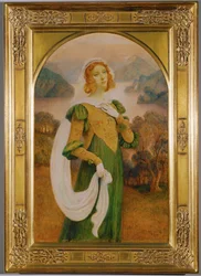Prinsessa (tempera på trä)