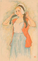 En autolitografi av Armand Rassenfosse, c1898