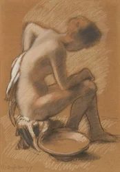 Kvinna vid hennes toalett Kvinna vid hennes toalett, 1917.