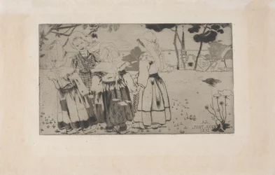 La Ronde de Pont-Aven (Dansen vid Pont-Aven) 1891 (etsning, akvatint och torrnål)