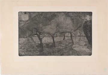 Les Pommiers (Äppelträden) 1893 (etsning, akvatint och torrnål)