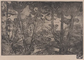 Träd på natten, ca. 1894.