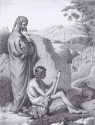 Giotto och Cimabue, från L
