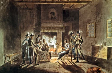 Conspiracy of Cadoudal, tidigt 1800-tal (gouache)
