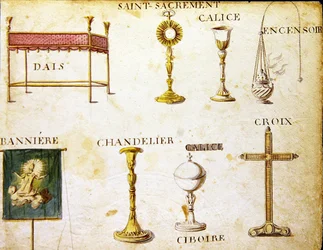 Illustrationer från "A French Alphabet Book of 1814", utgiven av Charles Plante Fine Arts.