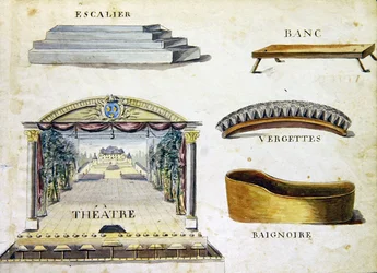 Illustrationer från "A French Alphabet Book of 1814", pub. av Charles Plante Fine Arts