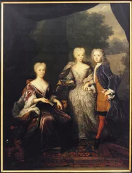 Marie Louise de Hesse Cassel, prinsessan av Orange med sina barn, Amelie d