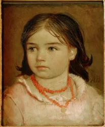 Barnporträtt av dottern Lucia