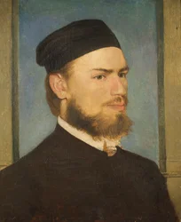 Porträtt av målaren Franz von Lenbach, 1862.