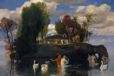 The Island of the Living, 1888 (olja på mahognyträ)