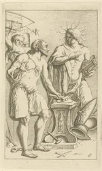 Apollo i Vulcans smedja Syndascen, öppen för målare, bildhållare etc. (serietitel)