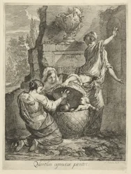 Erichthonius hittad genom de tre dotters från Cecrops (titel på objekt)