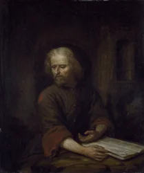 St. Hieronymus (olja på panel)