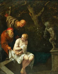 Susannah and the Elders (olja på koppar)