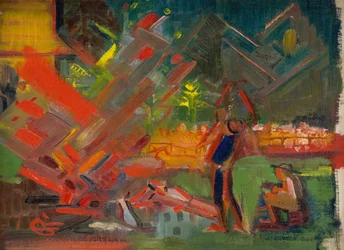 Bonfire, c.1940 (olja på duk)