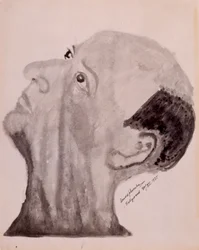 Arnold Schoenberg självporträtt - Hollywood 1923