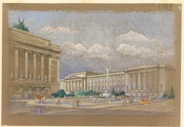 Studie för Proposed Music and Arts Center, New York, NY