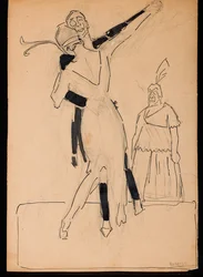 Dancers (blandteknik på kartong)