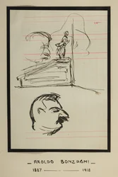 Profil (tusch på papper)