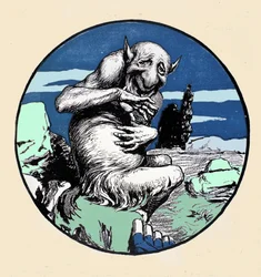 Guden Pan, halv get mi man. Illustration av Arpad Schmidhammer för Jugend