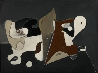 Nighttime, Enigma and Nostalgia, ca 1933-34 (olja på duk monterad på panel)