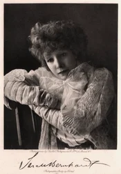 Sarah Bernhardt, fransk skådespelerska, 1901.