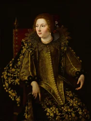 Italienska: Ritratto di una donna seduta (signora Caterina Savelli) Porträtt av en sittande dam (senora Caterina Savelli)
