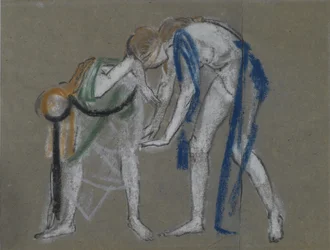 Studie av två dansare, c.1915-20