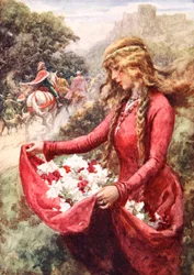 St. Elisabeths rosor (färg litho)