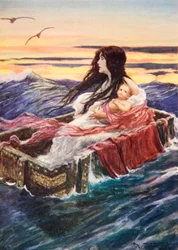 Berättelsen om Perseus (färg litho)