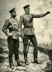 Förändringarna i det ryska kommandot, september 1915. Första världskriget, c1920.