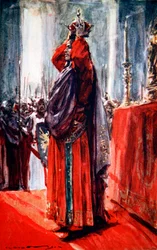Den helige romerske kejsaren Fredrik II kröner sig själv till kung av Jerusalem, 1229 1913