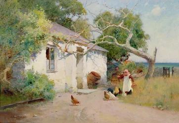 Feeding the Hens, 1894 (olja)