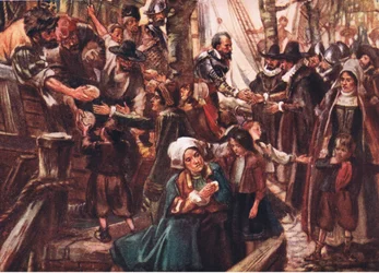 Kajerna kantades av hungrig folk, illustration från Romance of History: The Netherlands, 1920-talet
