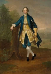 Porträtt av en man i blått, 1785.