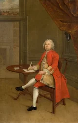Porträtt av en man i rött, 1785.