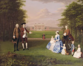 Robert Gwillym från Atherton och hans familj, ca 1745-7 (olja på duk)