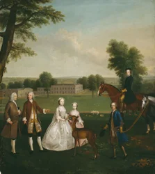 Thomas Lister och familj på Gisburne Park