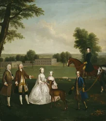 Thomas Lister och familj i Gisburne Park, 1740-41