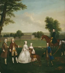 Thomas Lister och familj i Gisburne Park, 174041.
