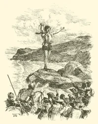 Sir Artegalls äventyr, jätten med vågen (gravyr)