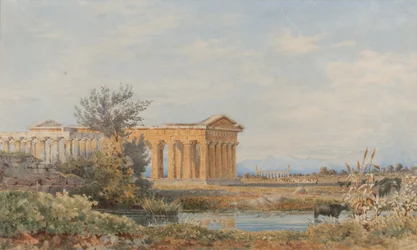 The Temples of Paestum, 1843-44 (wc på papper)