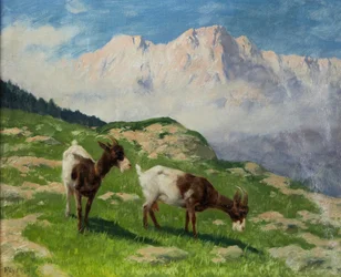 Arthur Heyer getter i ett bergslandskap
