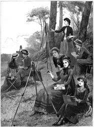 En skissklubb för kvinnor, 1885.